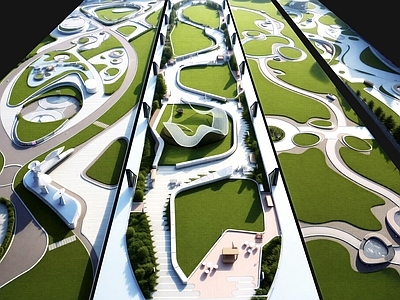 现代口袋公园 线性公园 小游园 街心公园