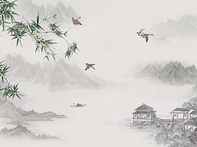 现代其他挂画 艺术挂画 水墨画