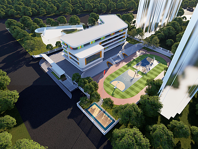 现代学校建筑 现代风格学校