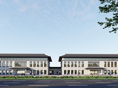 中式体育建筑 中式 报告厅 体育馆