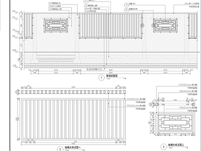 小区围墙区域 小区围墙 施工图