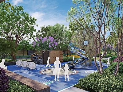 现代儿童游乐空间 儿童乐园 儿童游乐设施 滑滑梯 童趣乐园 游乐设施沙坑