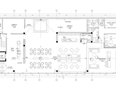 现代售楼处 售楼处平面布置图 施工图