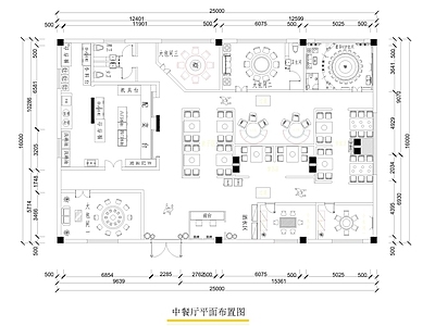 现代其他餐饮空间 餐饮空间平面布置 餐厅 包厢 施工图