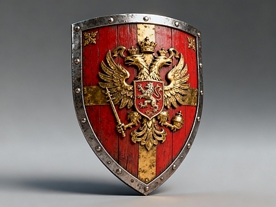欧式中古挂件 骑士盾牌 护具 AIGC 兵器 护盾