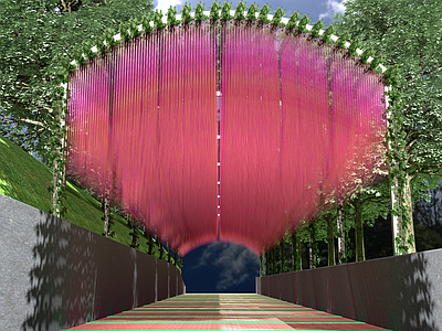 现代植物围挡 长廊一帘幽梦