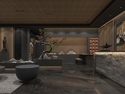 现代足浴店 足浴会所大厅等待