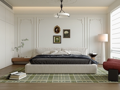 现代法式家居卧室 主卧 次卧