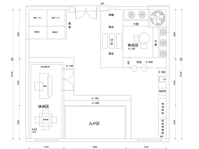 现代庭院 90平庭院设计 施工图