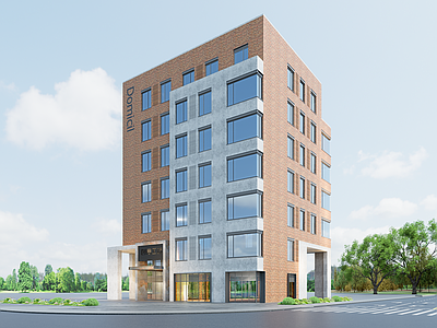 现代酒店建筑 多层酒店 多层办公楼 现代酒店建筑 多层酒店办公楼 现代酒店公寓
