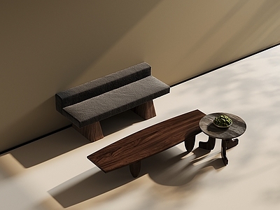 现代新中式几类组合 实木茶几