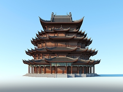 中式古建 中式阁 阁楼 阁