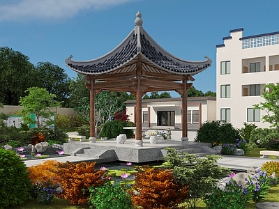 现代新中式其他景观 园区园林