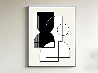 现代装饰画 插画 色块