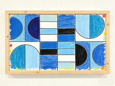 现代装饰画 色块 插画