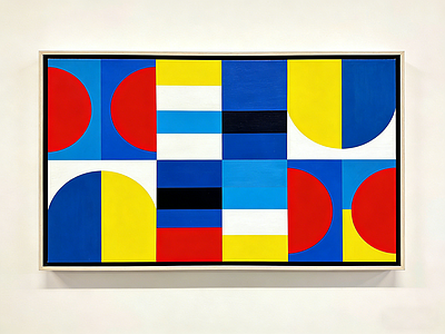 现代装饰画 色块 插画