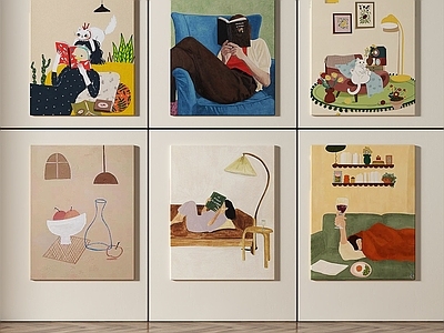 现代复古挂画 书房挂画 客厅挂画 玄关挂画 办公室挂画 女孩房挂画