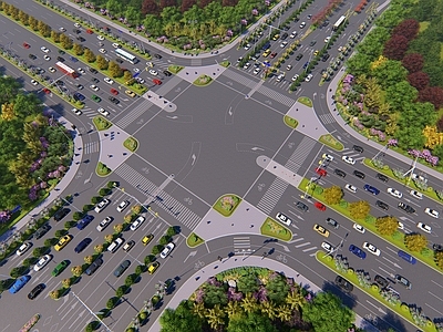 现代交通枢纽景观 市政道路景观