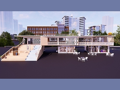 集装箱 简约 原木风 滑雪场 综合服务