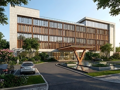 现代餐饮建筑 现代风格酒店 酒店 多层酒店 多层办公 商务酒店