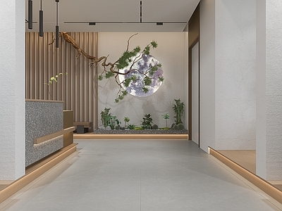 原木其他商业空间 前厅吧台玄关景观