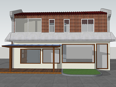 现代其他景观小建筑 闽南咖啡屋