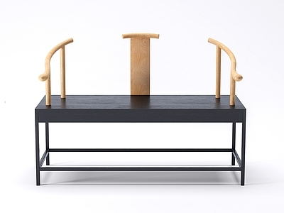 现代新中式躺椅 现代新中式休闲椅 木椅 长椅