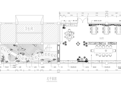 现代茶馆 茶餐厅平面图 施工图