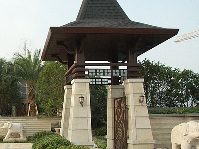 亭子 东南亚风格景观亭 新亚洲景观亭 云南傣族景观亭 泰式景观凉亭 施工图