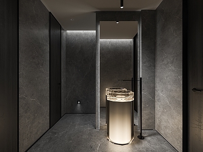 现代公共卫生间 会所暗黑洗手间