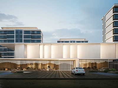 现代简约售楼处建筑 售楼处 展示中心 展厅 异形建筑 服务中心