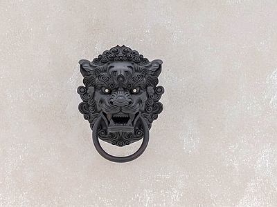 新中式中式雕塑摆件 雕像 狮子雕塑 狮子头