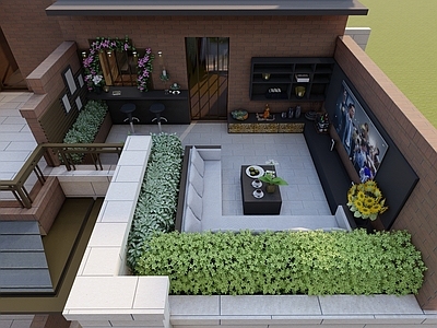 现代屋顶花园 屋顶花园