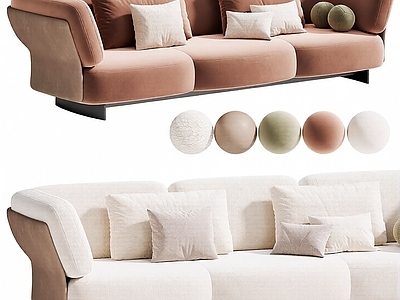 现代双人沙发 saki 沙发 minotti 扶手椅