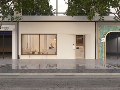 现代 馆门头 咖啡店门头