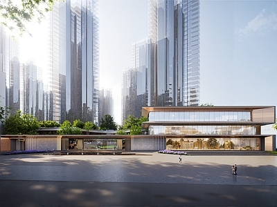 现代售楼处建筑 现代售楼处 现代销售中心