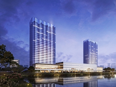 简约现代酒店建筑 高层酒店建筑