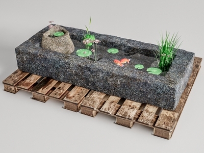 现代石槽 小品