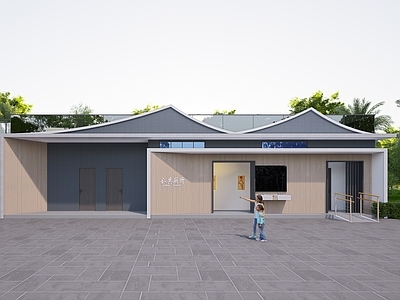 现代新中式其他公共建筑 领南特色公厕