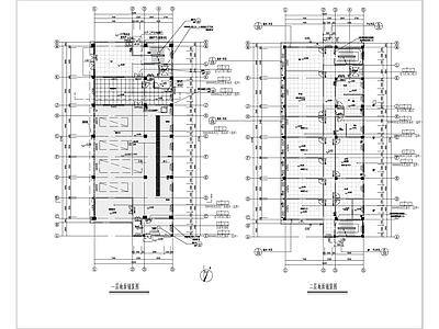 现代开放办公室 产业园办公 施工图