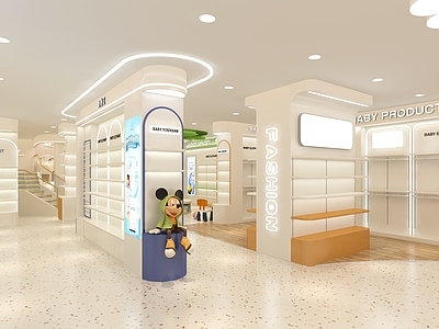 奶油简约母婴店 母婴店 奶油风母婴店 现代简约母婴店 全品母婴店