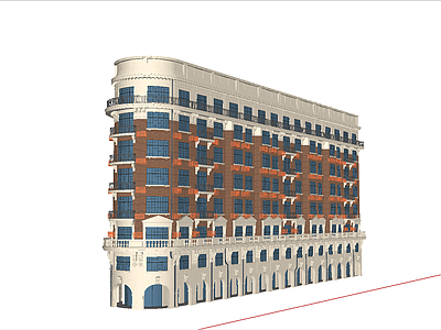 法式现代风格建筑 诺曼底大楼 法式建筑 城市巨轮