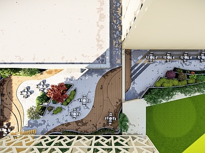 现代屋顶花园 屋顶花园 景观花园