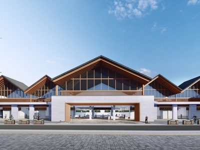 新中式现代其他公共建筑 农贸市场 菜市场 党群服务中心