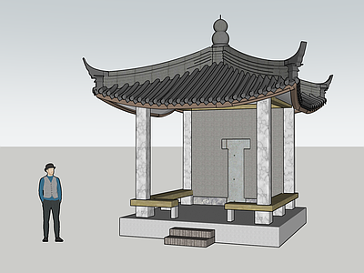 中式新中式其他景观小建筑 中式凉亭
