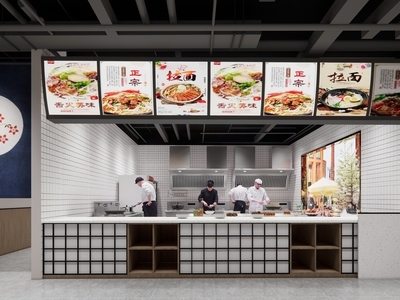 现代快餐店厨房