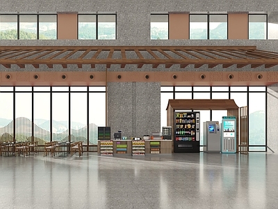 现代新中式其他公共空间 高铁站等候区