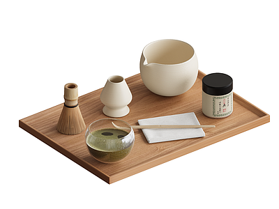 茶具 日式抹茶套装 茶筅带流嘴茶具 手工茶道套装用具 百本立点茶 新中式茶盘