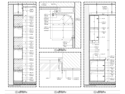 墙面节点 样板间墙身造型 施工图