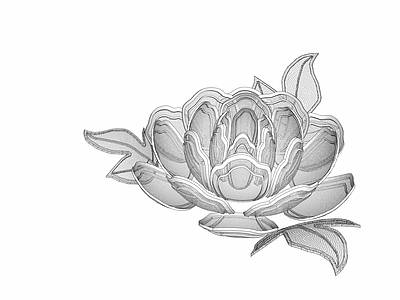 现代新中式其他景观小品 花瓣 雕塑 小品 镂空 装置